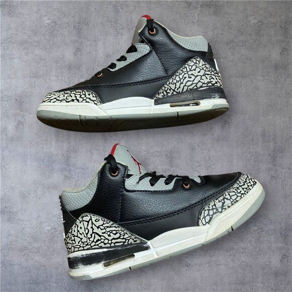 Jordan Other - Nike Air Jordan 3 Retro OG Black Cement 2023 Kids Shoes Sneakers Size 2.5Y
